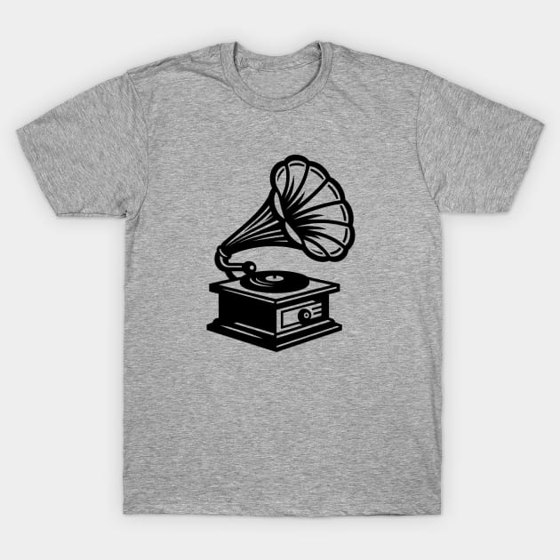 Gramophone T-Shirt by KayBee Gift Shop